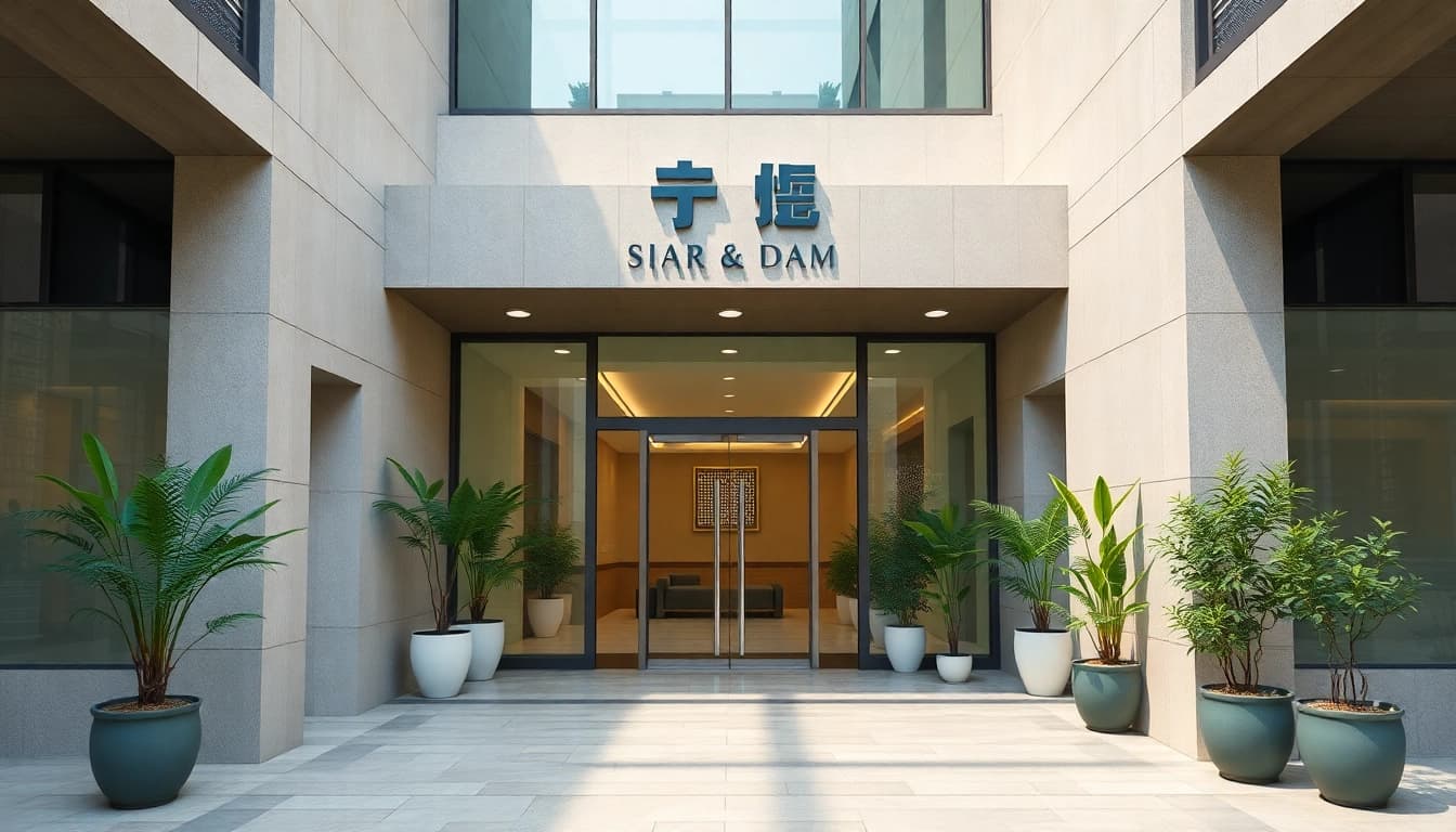Visitors approaching 東京植毛クリニック, featuring its modern facade and inviting entrance.