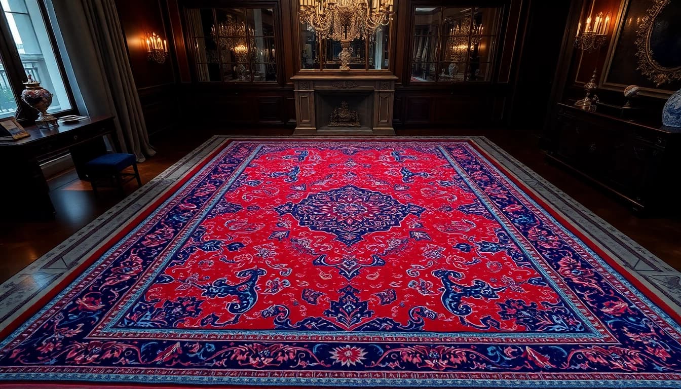 Admire the beauty of Tappeto persiano Milano in a refined living space showcasing intricate details.