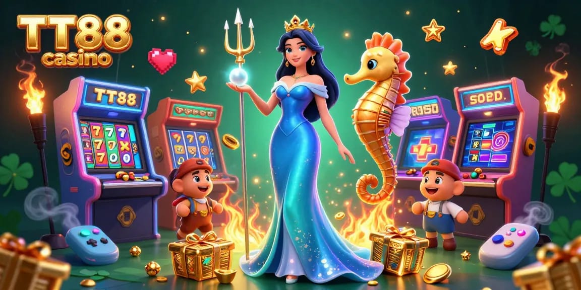 Experience the excitement of TT88 casino with vibrant characters and dynamic gaming elements.