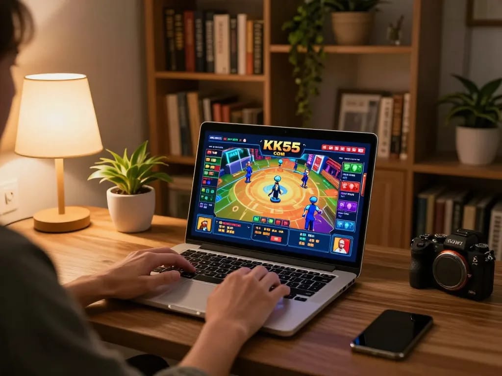 Player using KK55 com for online gaming, showcasing engaging gameplay and strategic betting.