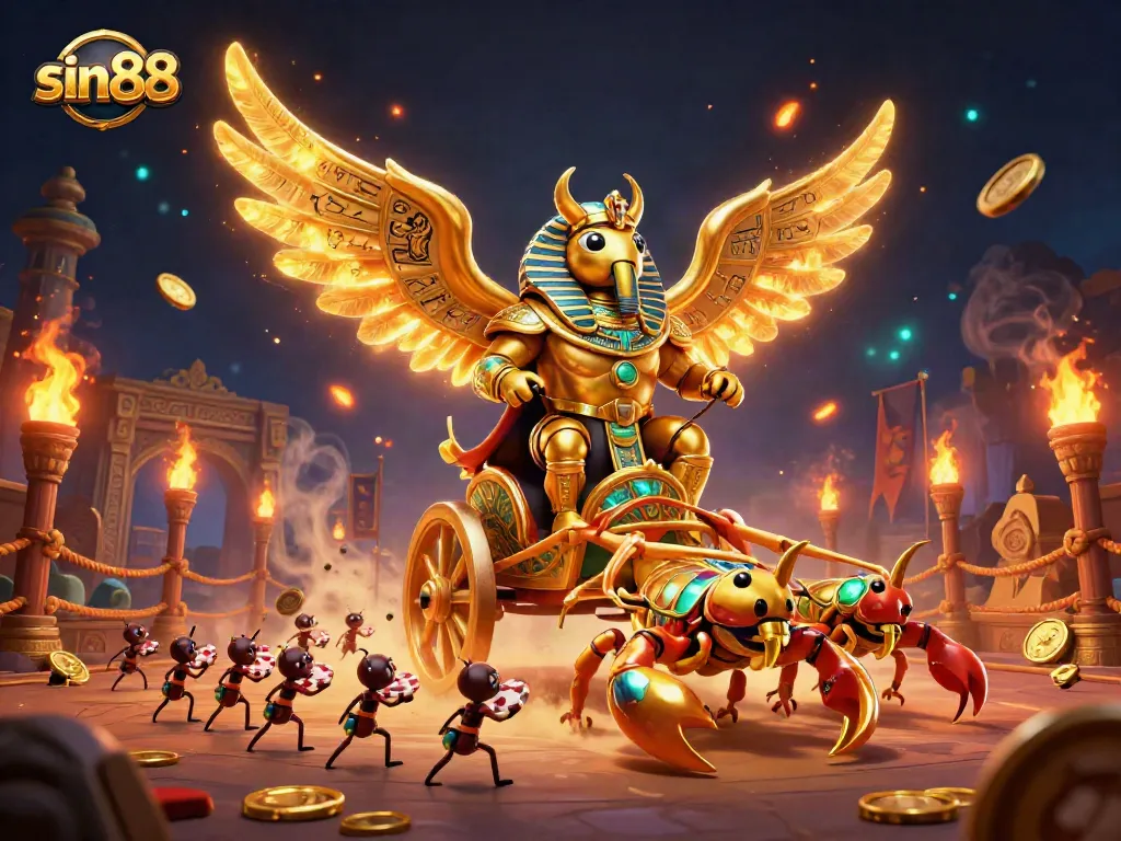 Experience the thrill of sin88's vibrant casino world with a dazzling illustration.