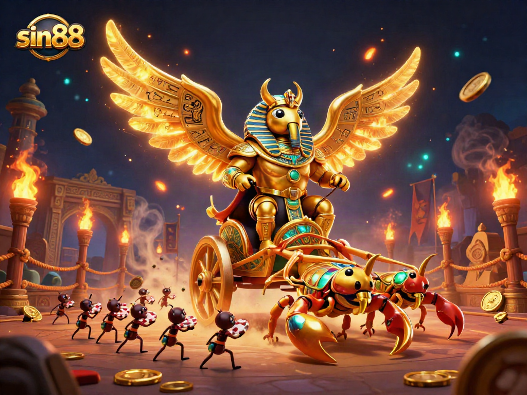 Experience the thrill of sin88's vibrant casino world with a dazzling illustration.