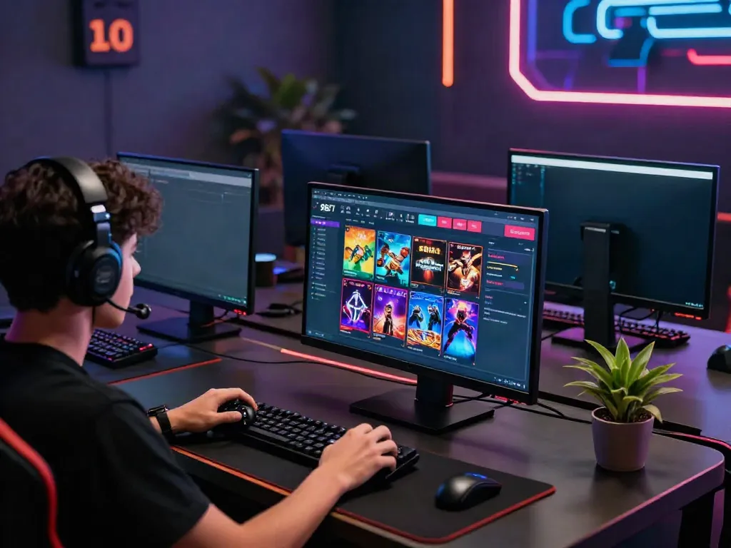 Exciting online gaming experience at https://9bet.ru.com/ featuring a player immersed in the action.