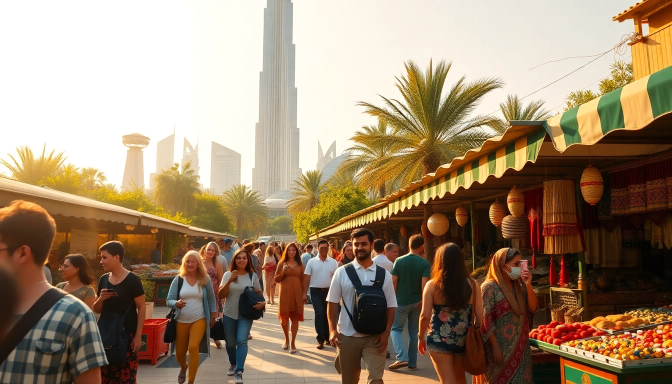 Explore the stunning skyline while traveling to Dubai, capturing colorful markets and landmarks.