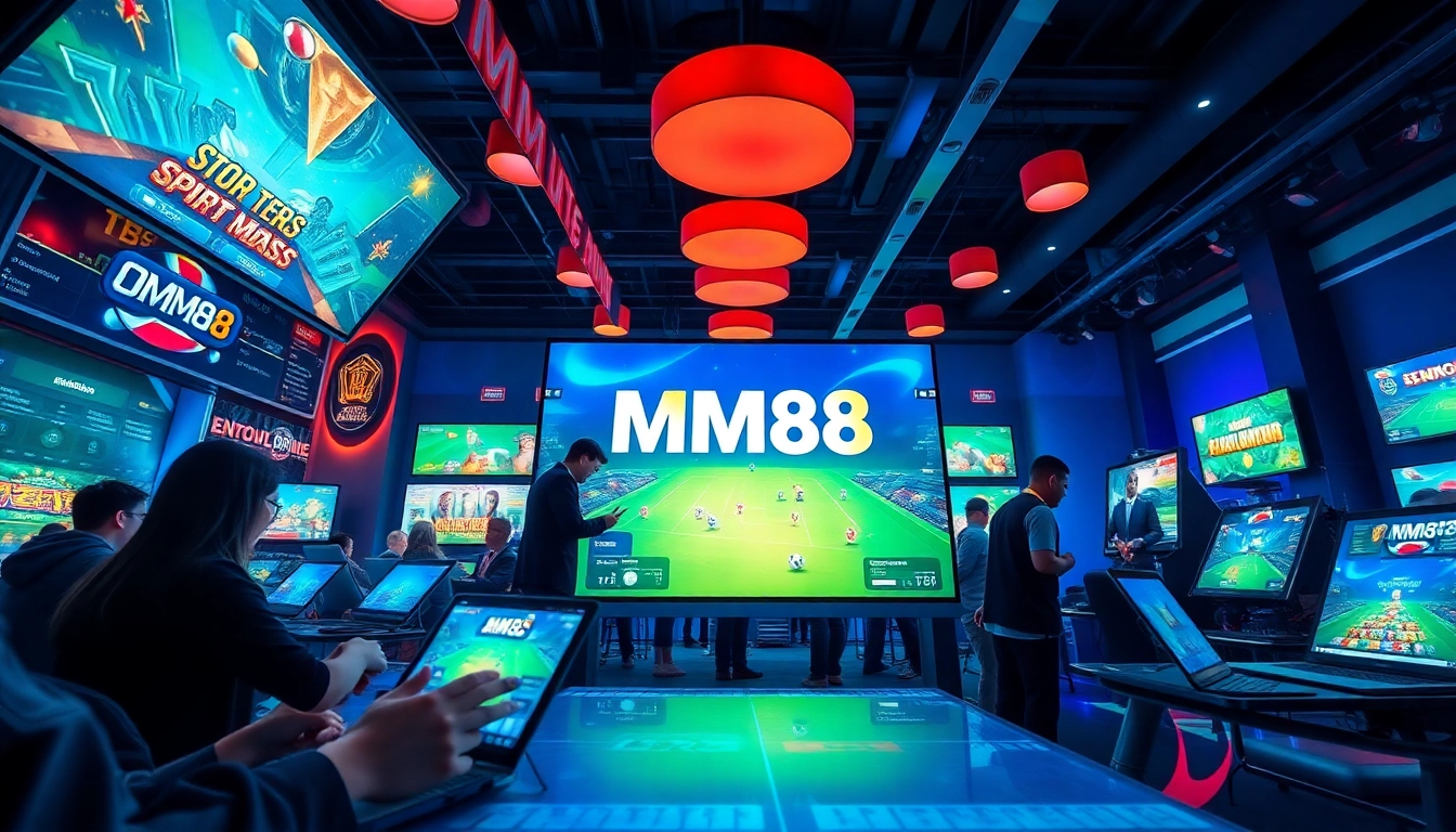 MM88 online gaming platform showcasing vibrant user interaction and diverse gaming options.