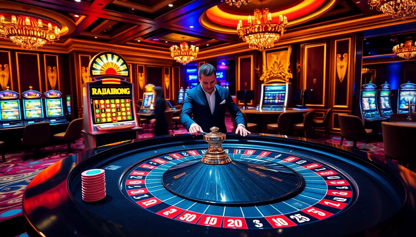 Experience the excitement of RAJABARONG with vibrant casino games and eager gamblers.