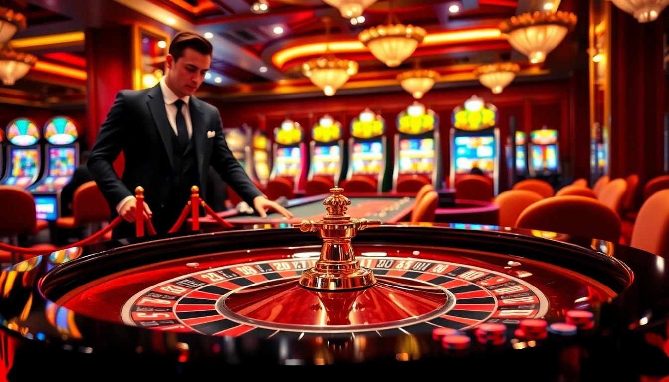 Experience the thrill of betting at https://rr88csn.com/ with a vibrant casino scene filled with roulette and slots.