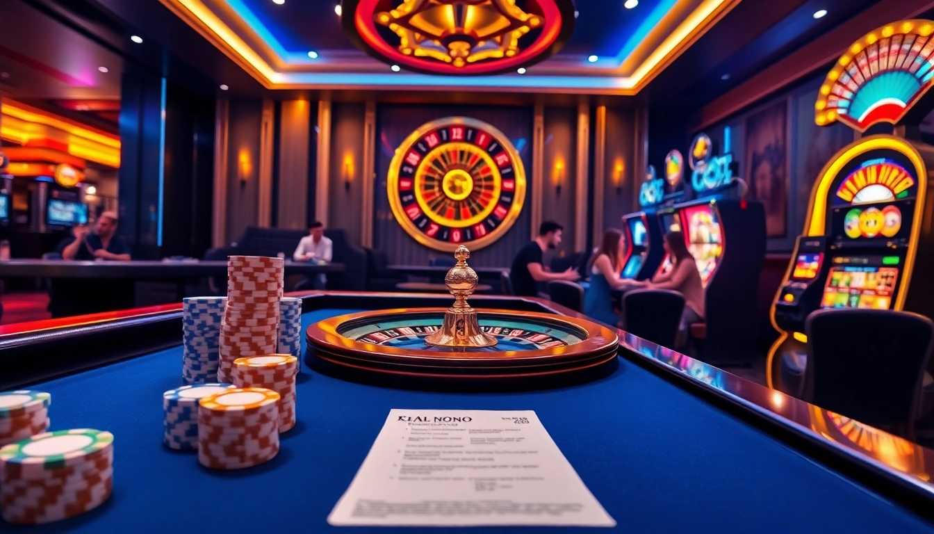 Engage in thrilling gaming experiences at nha cai max88 with vibrant casino elements.