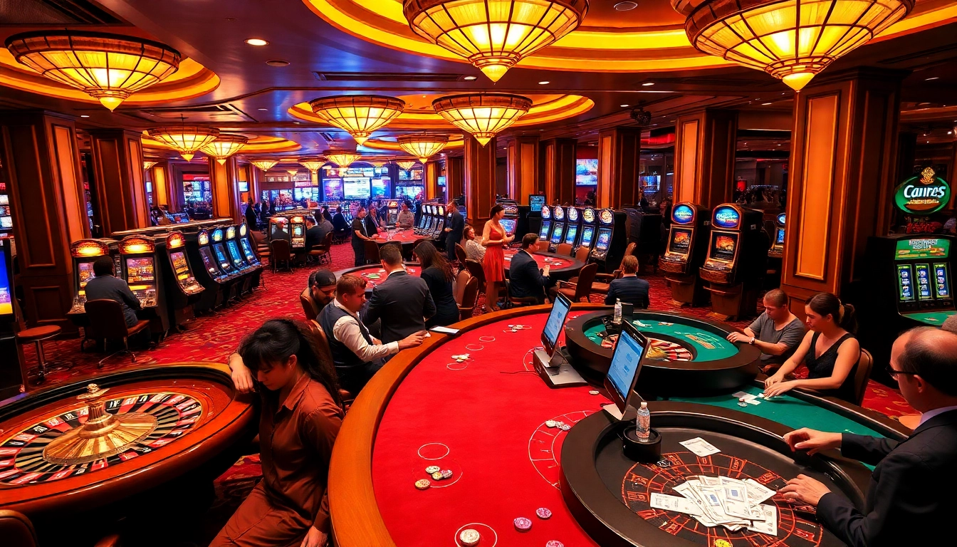 Experience excitement at new88 casino with vibrant gaming tables and joyful players.