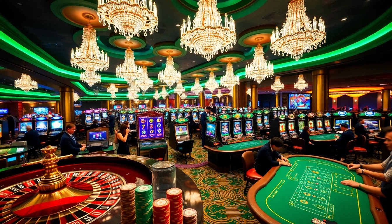 Experience the excitement of gambling at https://mm88.sh/ with vibrant casino scenes and players winning big.