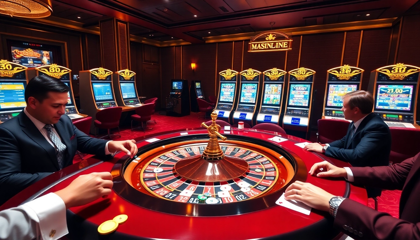 Experience the excitement of MM88 London with glamorous casino scenes featuring roulette and poker.