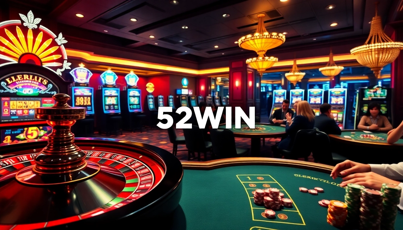 Engaging players at a luxury casino with a focus on the 52WIN experience.