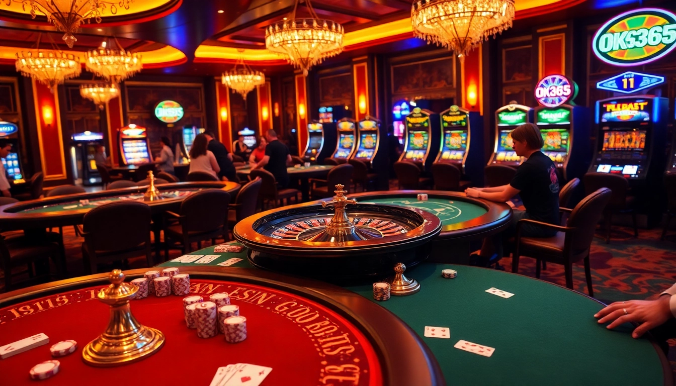 Experience the excitement of gaming at OK365 com with vibrant casino elements and dynamic gameplay.