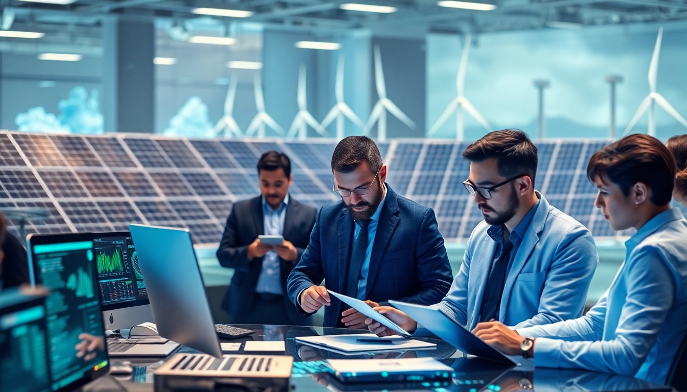 Visual representation of the best cloud mining platforms showcasing renewable energy and advanced technology.