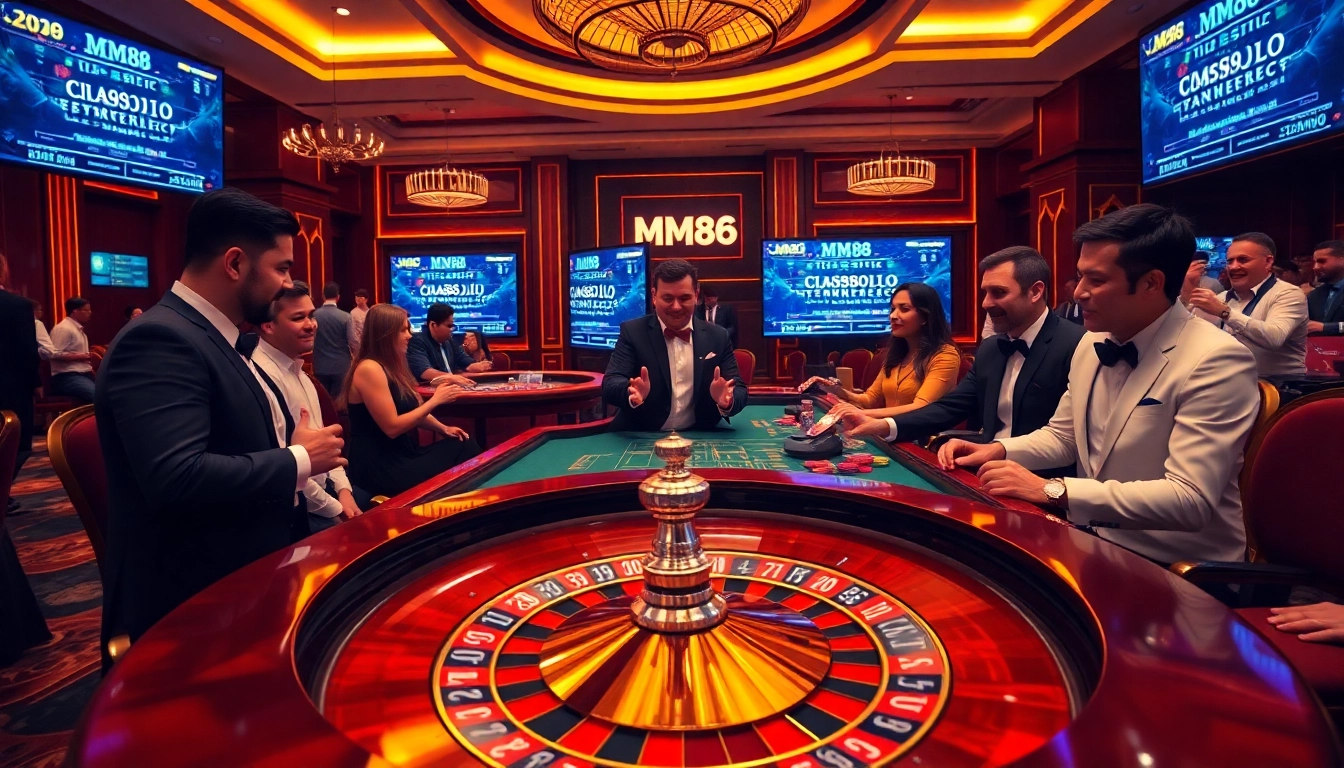 Excited players at the MM88 casino experience vibrant games and professional dealers.