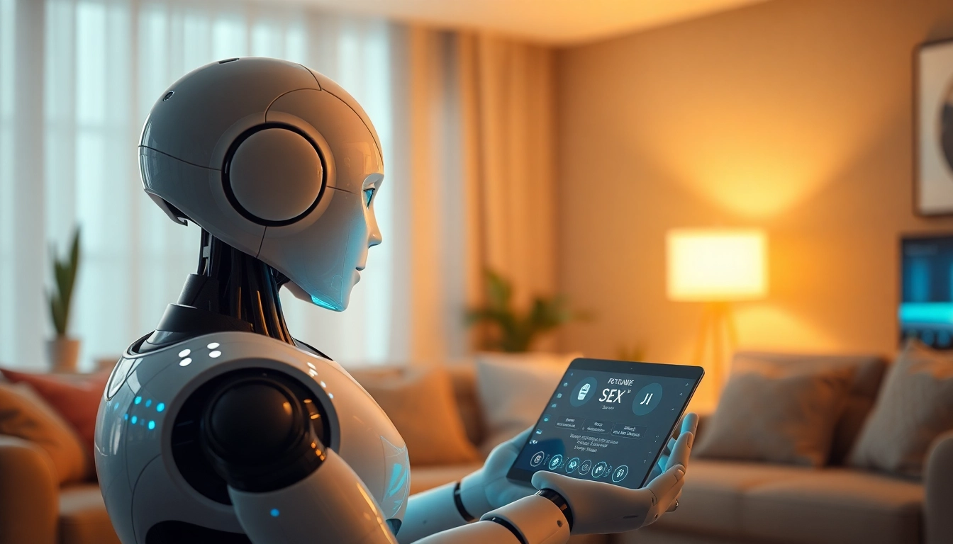 AI-powered companion demonstrating emotions in a cozy setting; exploring sex ai technology.
