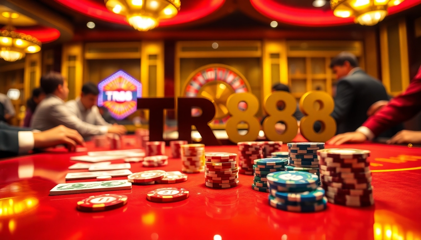 Experience TR88's vibrant casino atmosphere with engaging poker and roulette games.