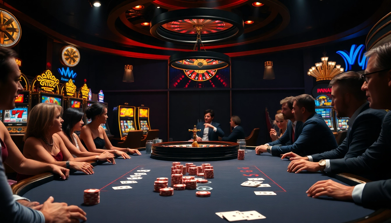 Engage in thrilling gameplay with an exciting XXX game at a luxurious poker table surrounded by eager players.