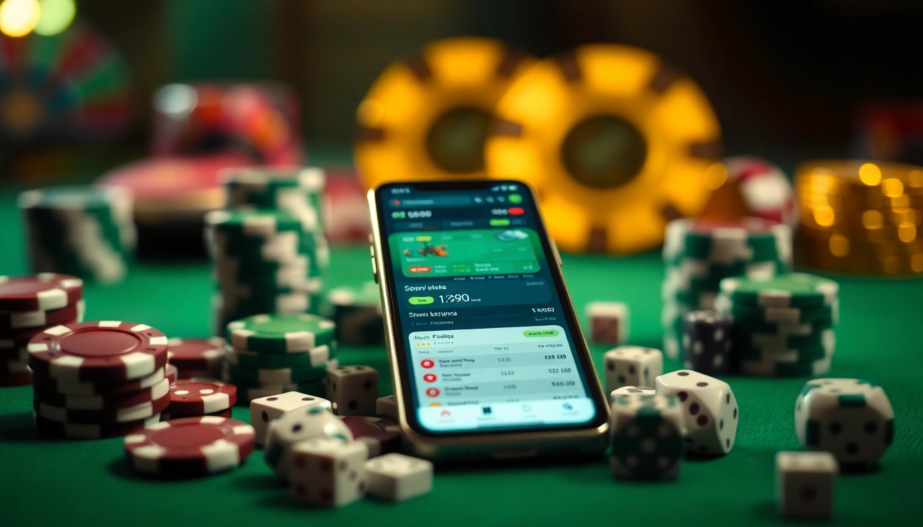 Explore the exciting features of 98winwin.live, showcasing a sleek online gambling app with casino elements and a winning atmosphere.