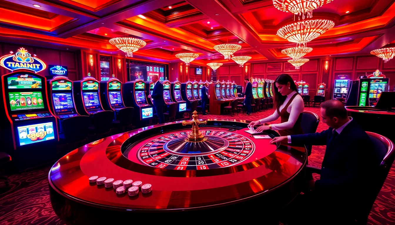 Engage in a thrilling NK88 casino experience with vibrant roulette and slot machines.