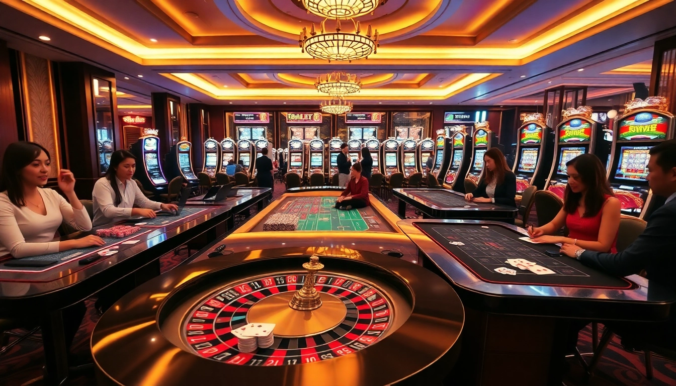 Exciting gambling scene showcasing casino games with a focus on 88i nhà cái.