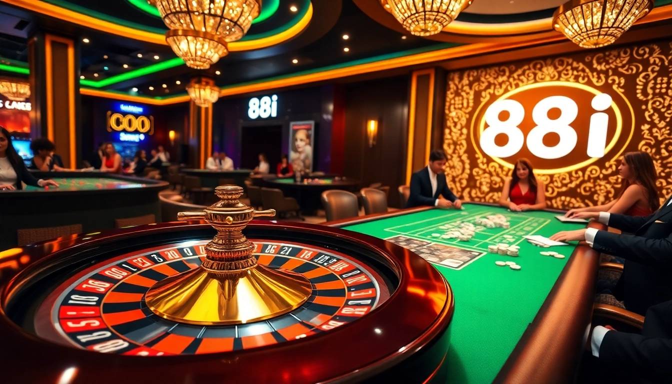 Experience the thrill of gaming at 88i with vibrant casino elements and dynamic players.