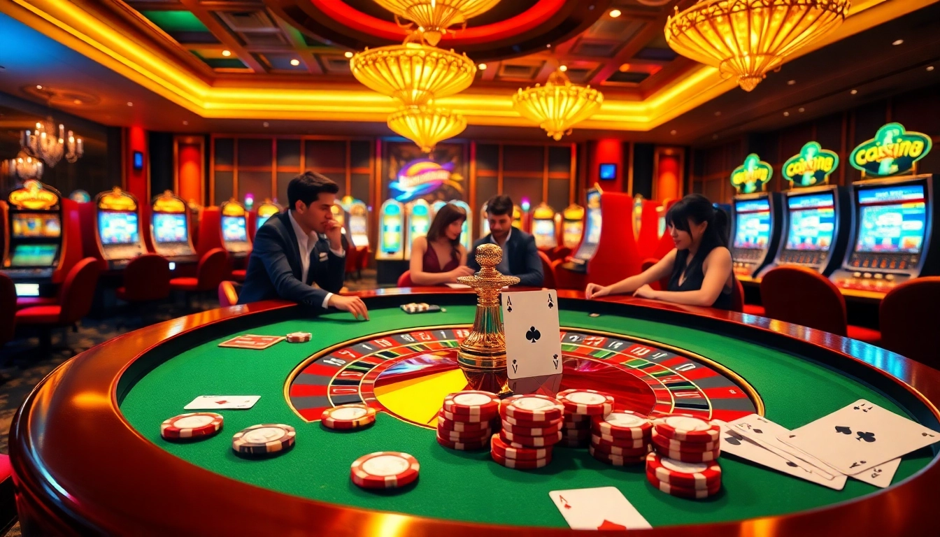 Betting excitement at https://onbet11.net/ with players enjoying roulette and slots.