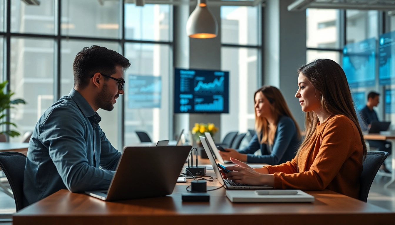 展示美洽官网人工智能客服解决方案的创新工作空间，团队成员具备前瞻科技素养。