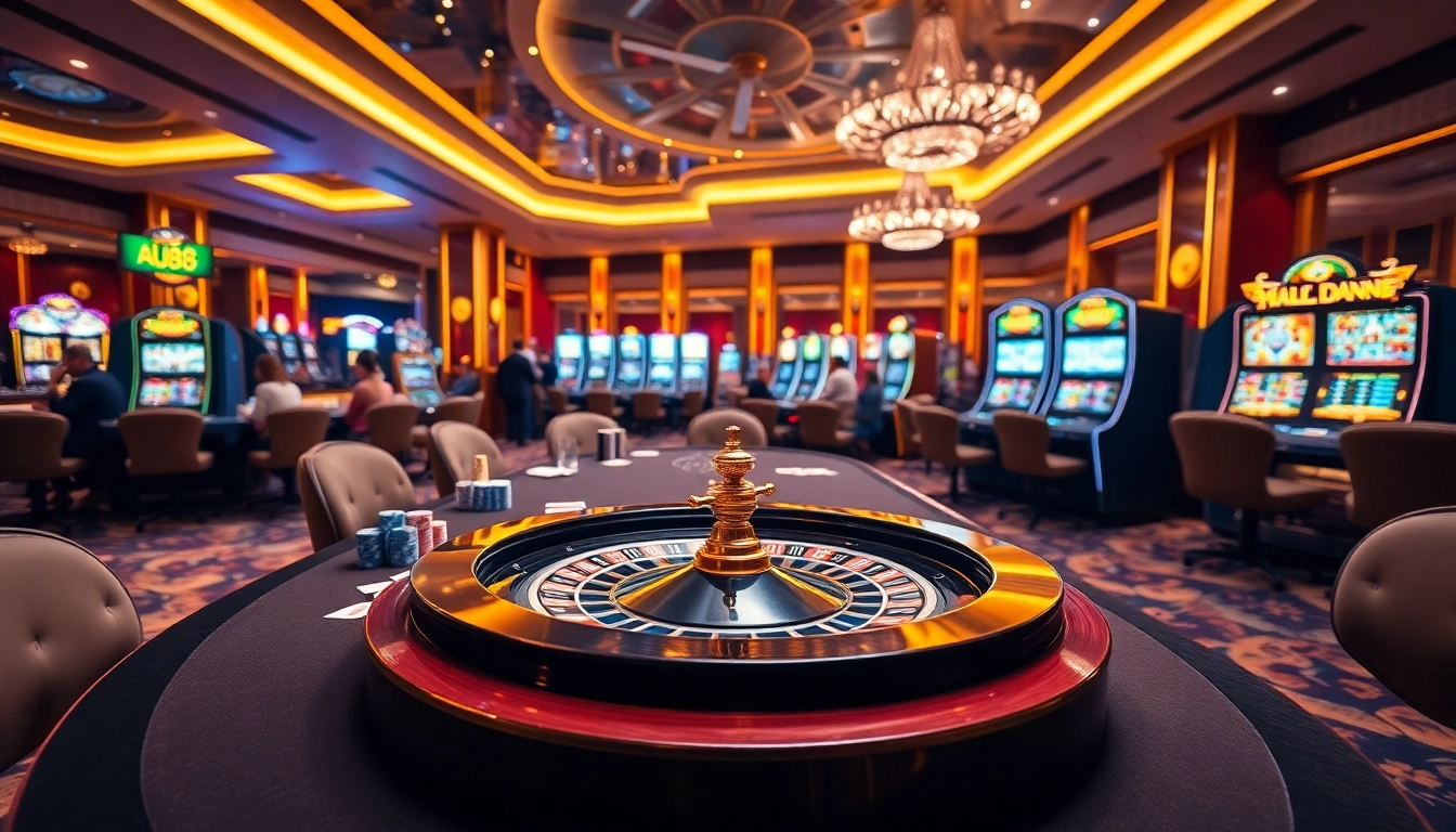 Experience thrilling moments at AU88 casino with dynamic gaming scenes and excitement.