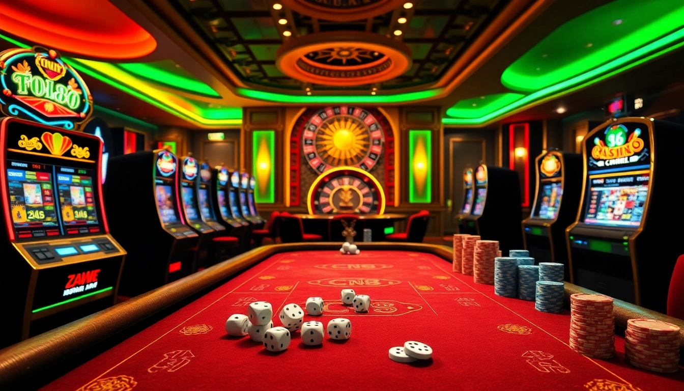 Experience the thrill of gambling at FC88 with vibrant casino visuals and high-stakes betting