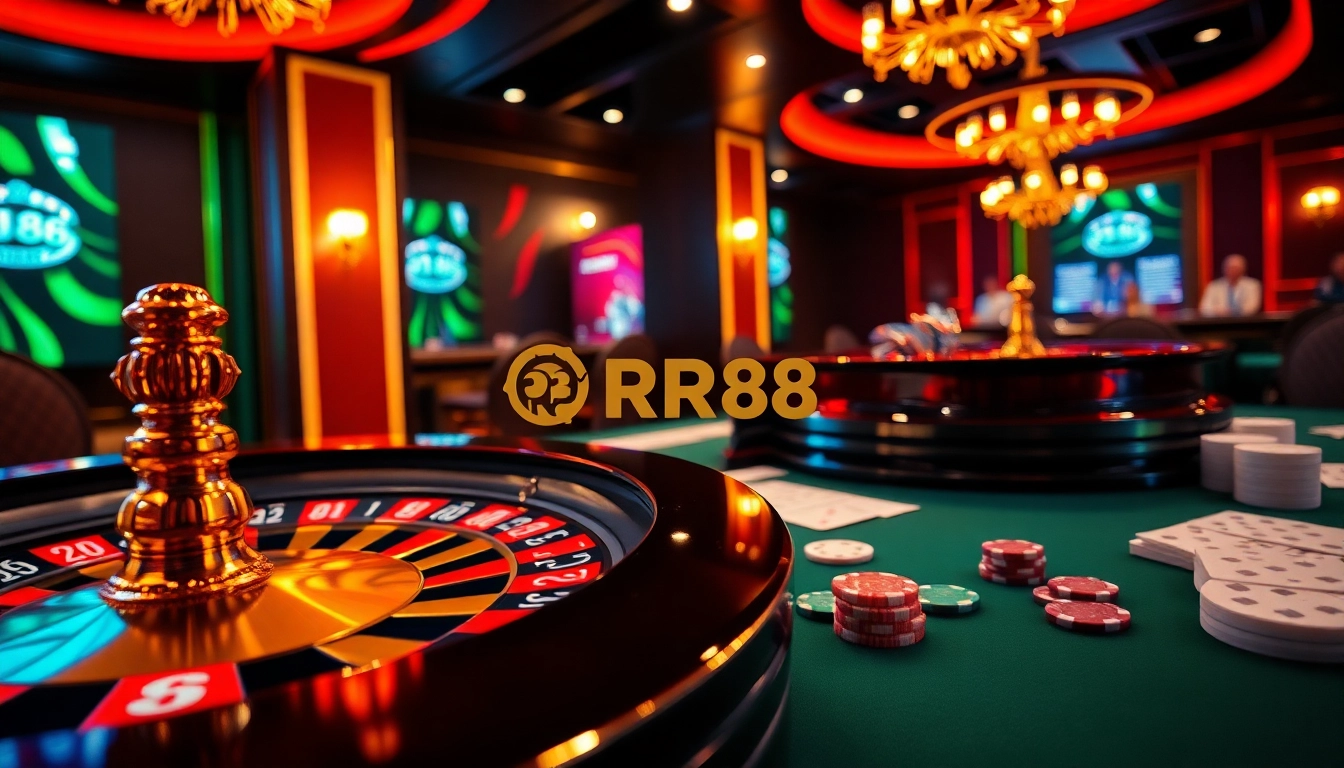 Experience thrilling gameplay at RR88 with vibrant casino games and a luxurious atmosphere.