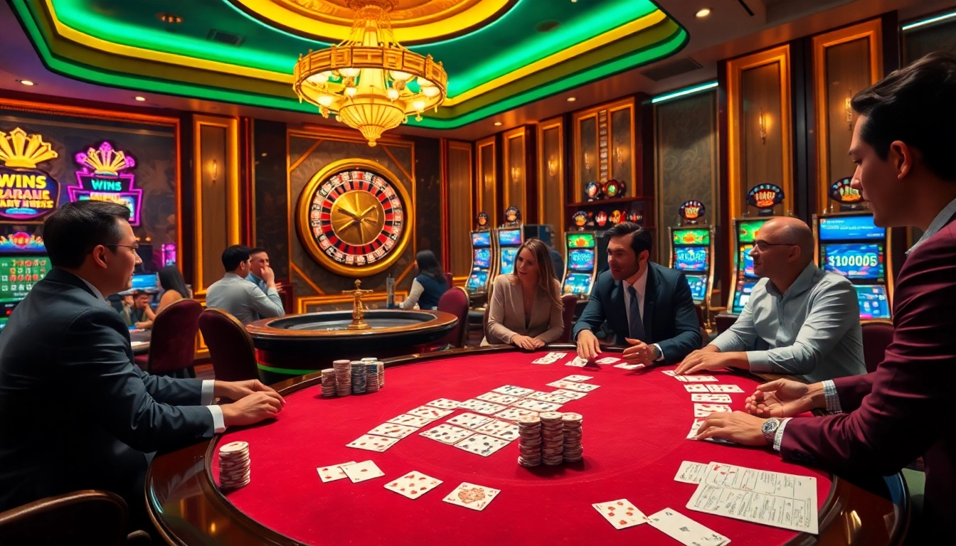 Experience high-stakes excitement at sky88 casino with vibrant poker games and luxurious atmosphere.