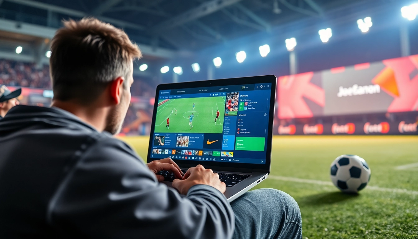 Engaging online soccer streaming experience at joemadfan.com, showcasing vibrant graphics and user-friendly interface.