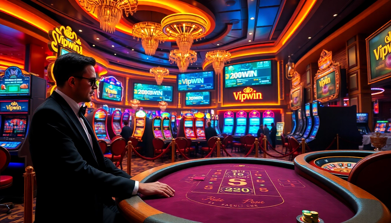 Vipwin player enjoying a thrilling experience at a luxurious casino table.