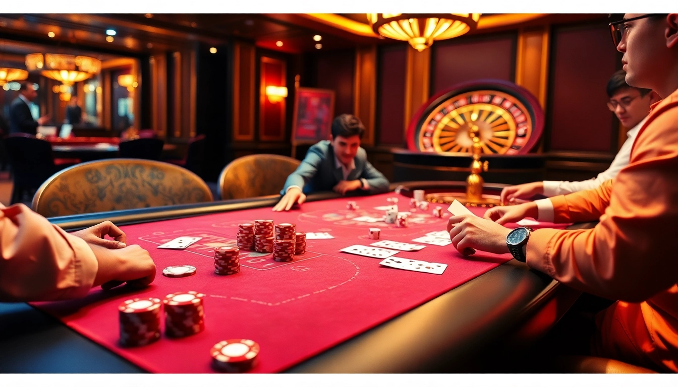Experience the excitement of cm88 trang chủ at a luxurious poker table with high-stakes chips and elegant cards.