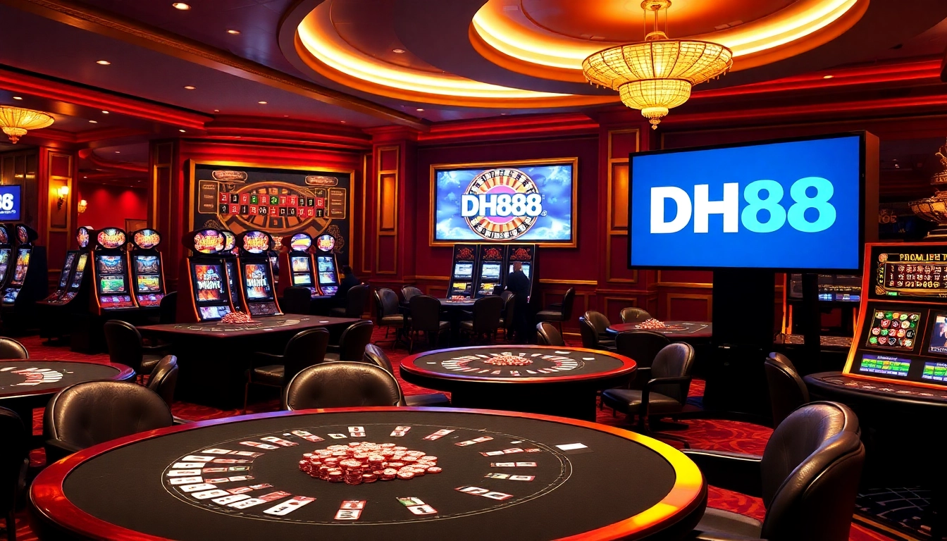 Experience thrilling gameplay at DH88 casino with vibrant tables and exciting slot machines.