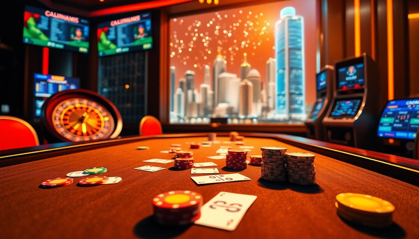 Experience the thrill of X88 with an exquisite poker table surrounded by roulette wheels and vibrant chips.