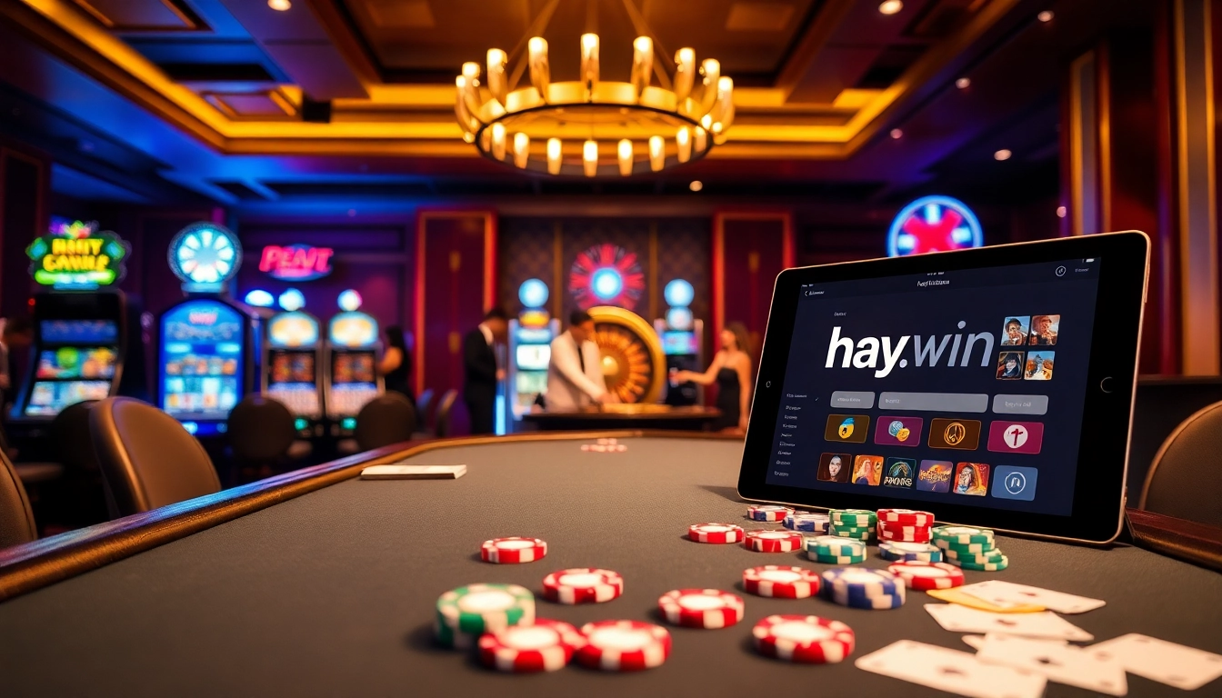 Experience high-stakes gambling excitement at hay.win with vibrant casino visuals.