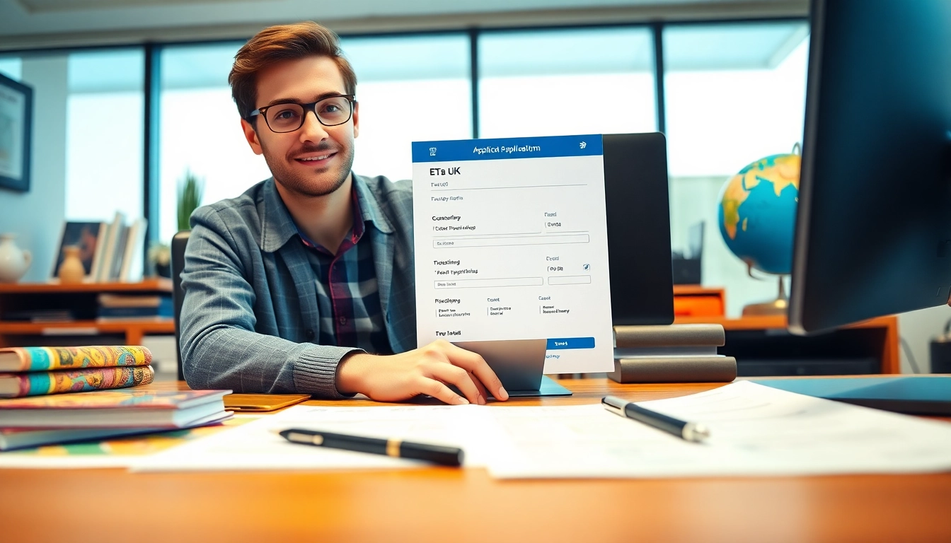 Fill out the eta uk application form with confidence in a well-organized travel workspace.