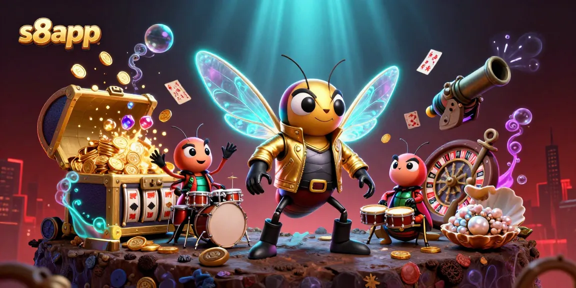 Experience thrilling gameplay at s8app with colorful slot reels and dynamic casino elements.